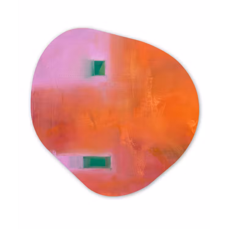 Organisch schilderij - Forex - Abstract - Vlakken - Kunst - Modern - Oranje — 1