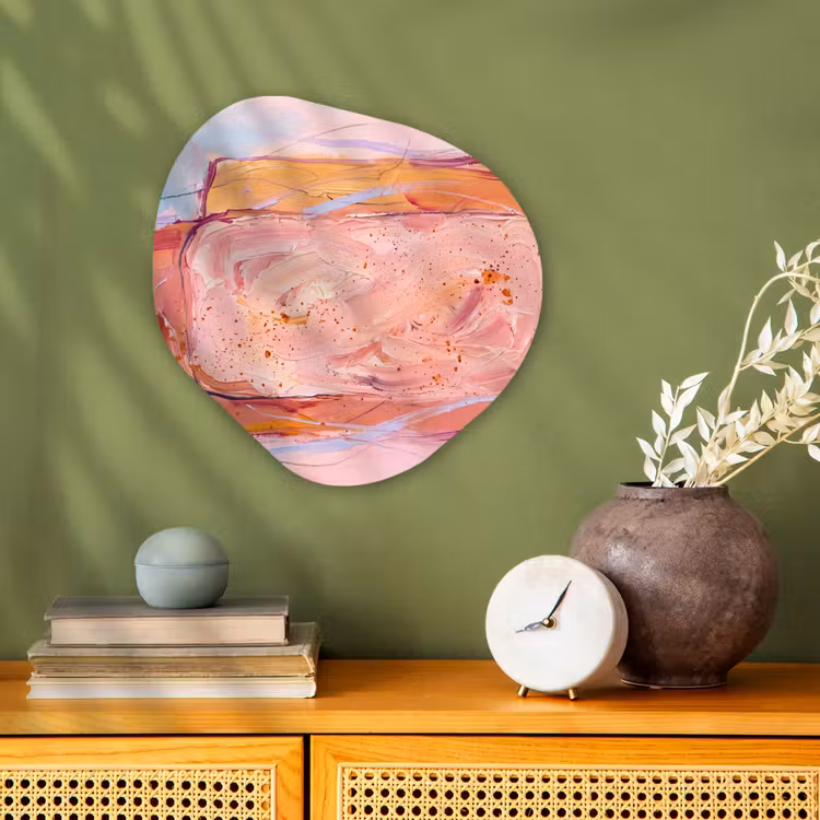 Organisch schilderij - Forex - Abstract - Vormen - Modern - Roze — 2