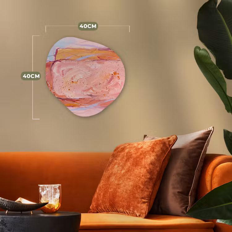 Organisch schilderij - Forex - Abstract - Vormen - Modern - Roze — 4