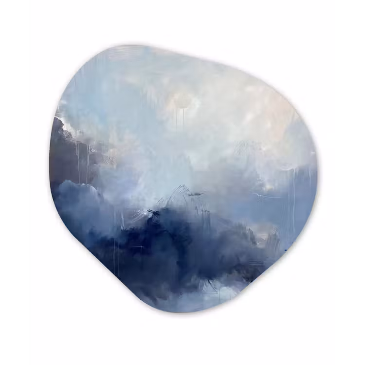 Organisch schilderij - Forex - Abstract - Wolken - Modern - Blauw - Kunst — 1