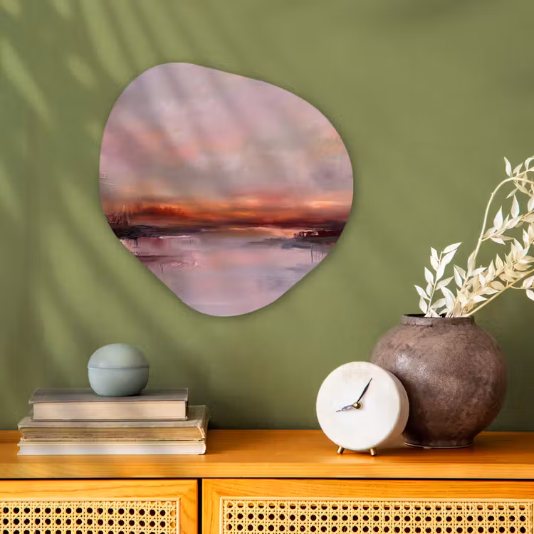 Organisch schilderij - Forex - Landschap - Zonsondergang - Abstract - Modern - Roze — 2
