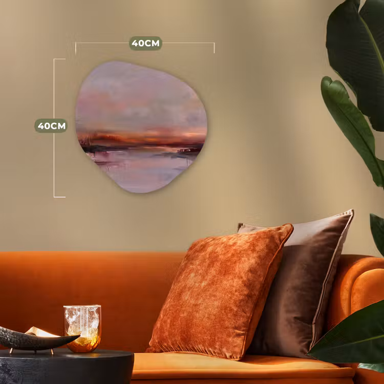 Organisch schilderij - Forex - Landschap - Zonsondergang - Abstract - Modern - Roze — 4