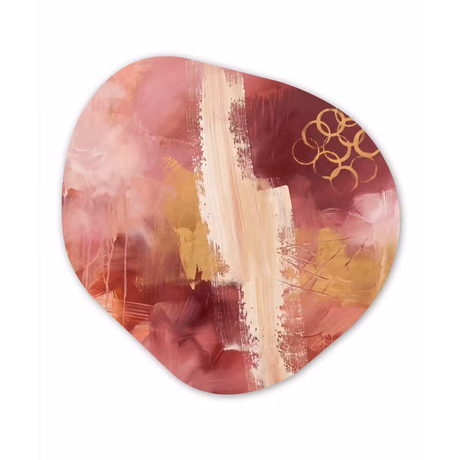 Organisch schilderij - Forex - Abstract - Rood - Goud - Modern - Kunst — 1