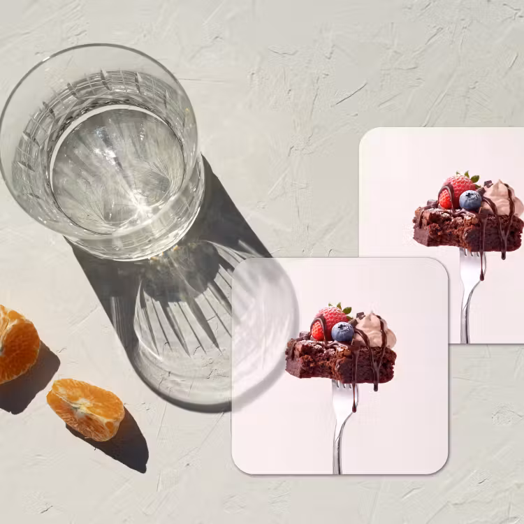 Onderzetter - Vork - brownie - aardbei — 3
