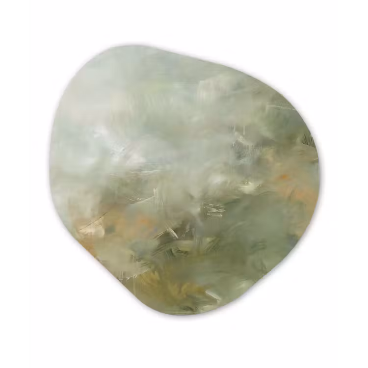 Organisch schilderij - Forex - Abstract - Groen - Beige - Modern - Kunst — 1