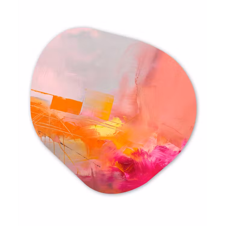 Organisch schilderij - Forex - Abstract - Kleurrijk - Modern - Roze — 1
