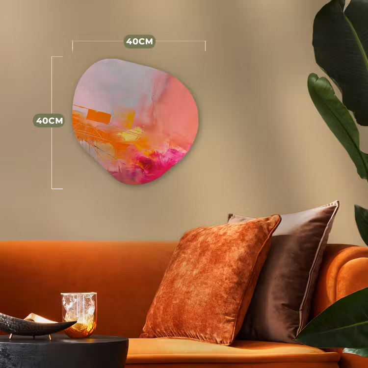 Organisch schilderij - Forex - Abstract - Kleurrijk - Modern - Roze — 4