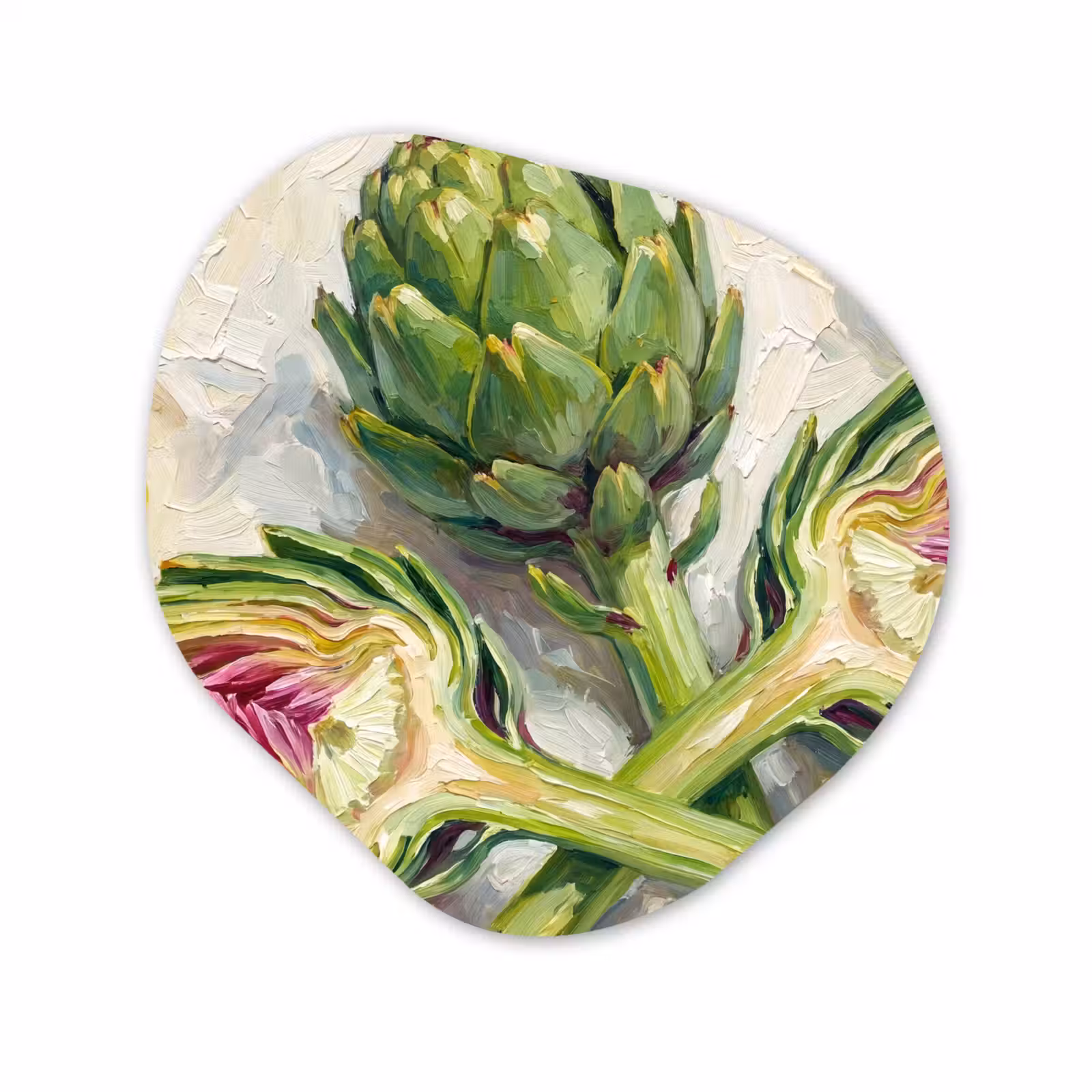 Organisch schilderij - Forex - Artisjok - Citroen - Eten — 1