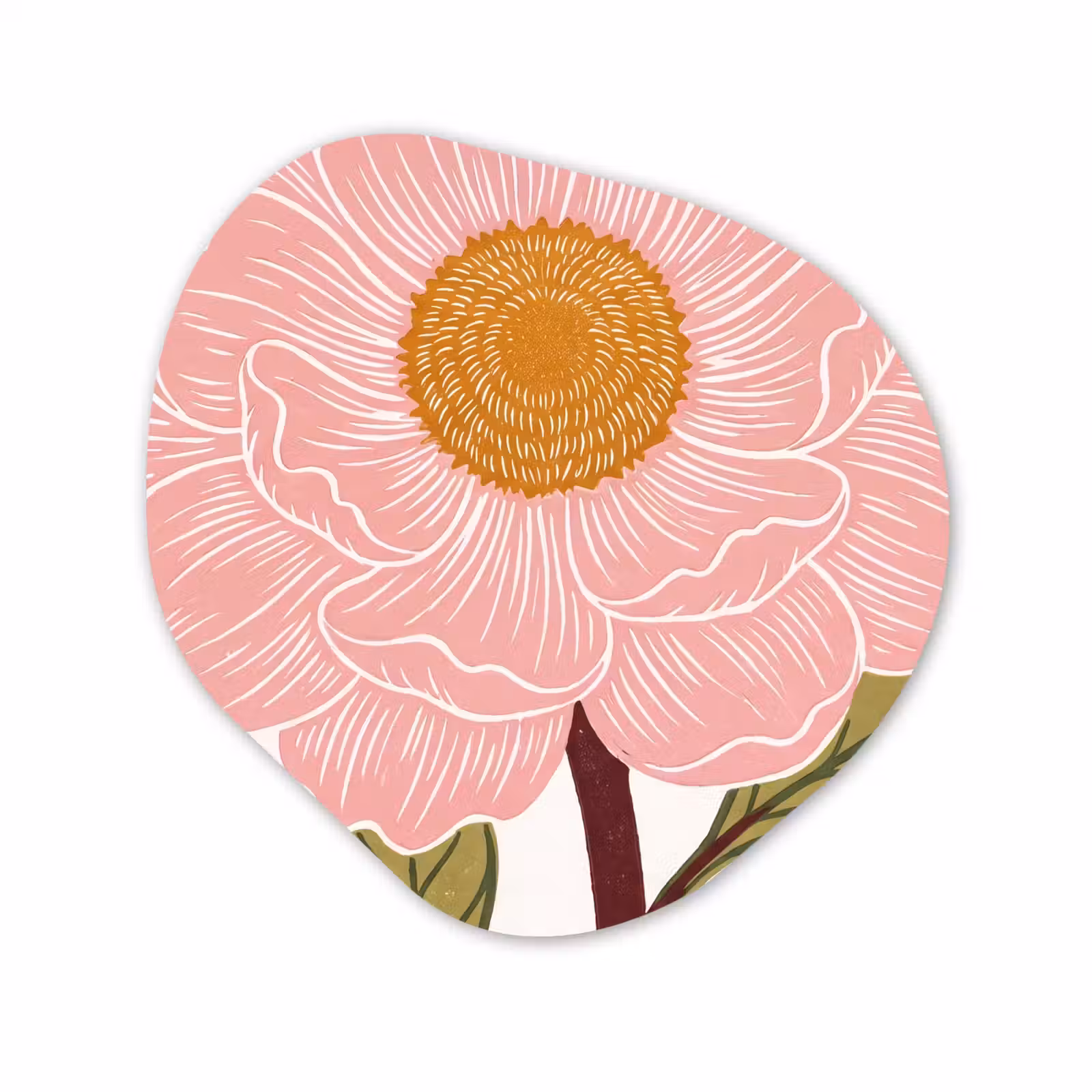 Organisch schilderij - Forex - Bloemen - Roze - Illustratie — 1