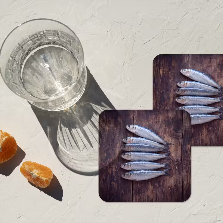 Onderzetter - Vis - Hout - Eten — 3