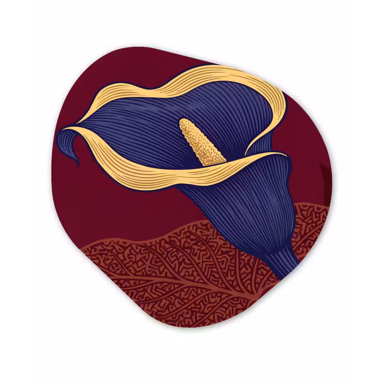 Organisch schilderij - Forex - Bloemen - Modern - Paars — 1