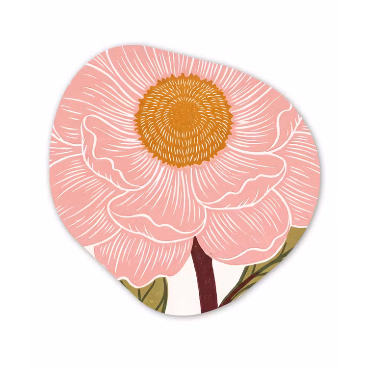 Organisch schilderij - Forex - Bloemen - Roze - Illustratie — 1