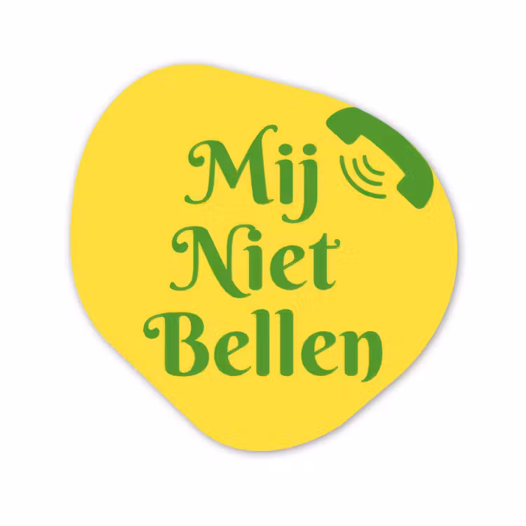 Organisch schilderij - Forex - Mij niet bellen - Telefoon - Geel — 1