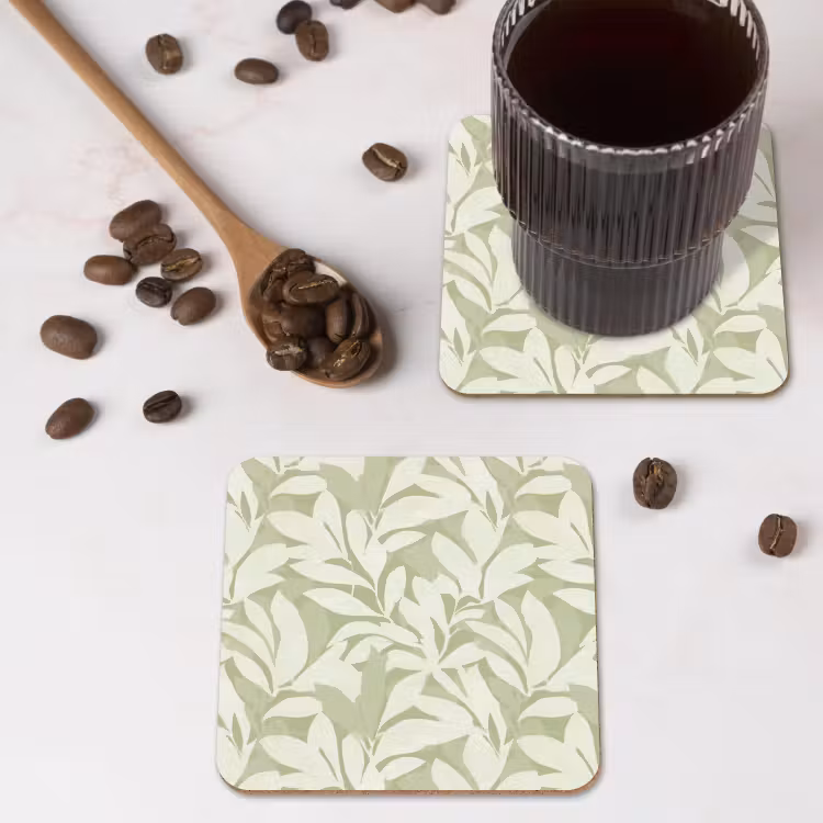 Onderzetter - Saliegroen - Botanisch - Minimalistisch - Patroon — 4