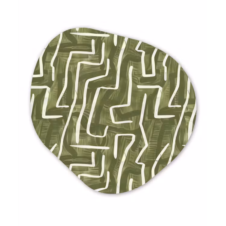 Organisch schilderij - Forex - Groen - Abstract - Penseelstreken - Patroon — 1