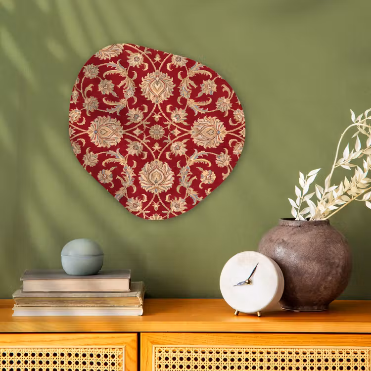 Organisch schilderij - Forex - Patroon - Bloem - Klassiek - Oosters - Rood — 2