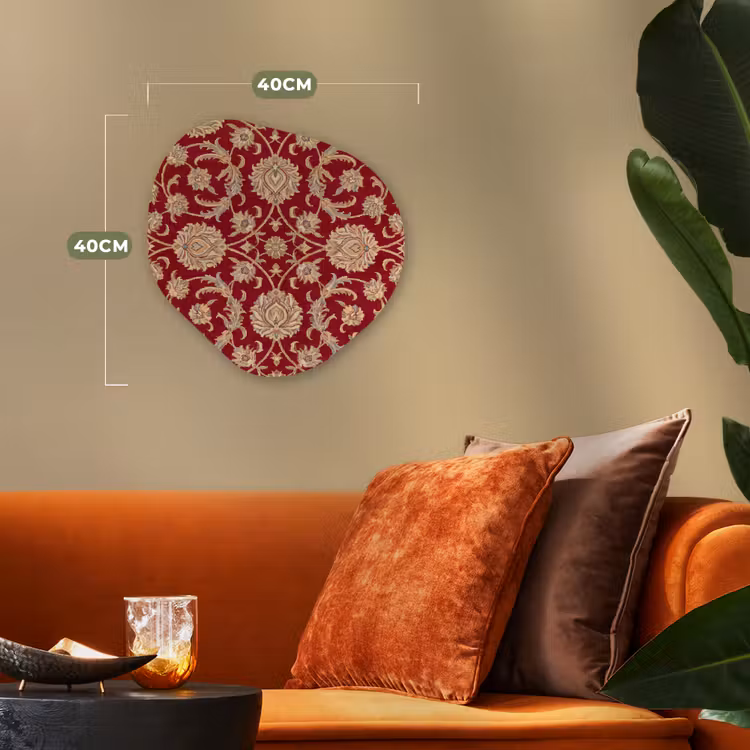 Organisch schilderij - Forex - Patroon - Bloem - Klassiek - Oosters - Rood — 4