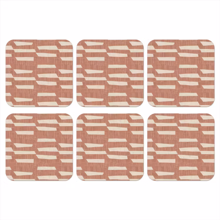 Onderzetter - Terracotta - Abstract - Textuur - Patroon — 1