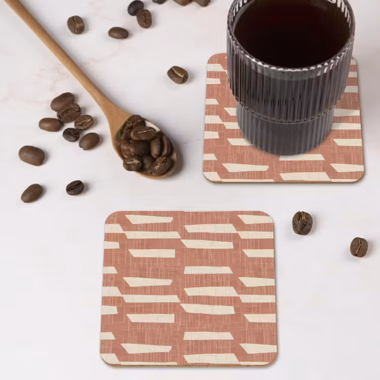 Onderzetter - Terracotta - Abstract - Textuur - Patroon — 4