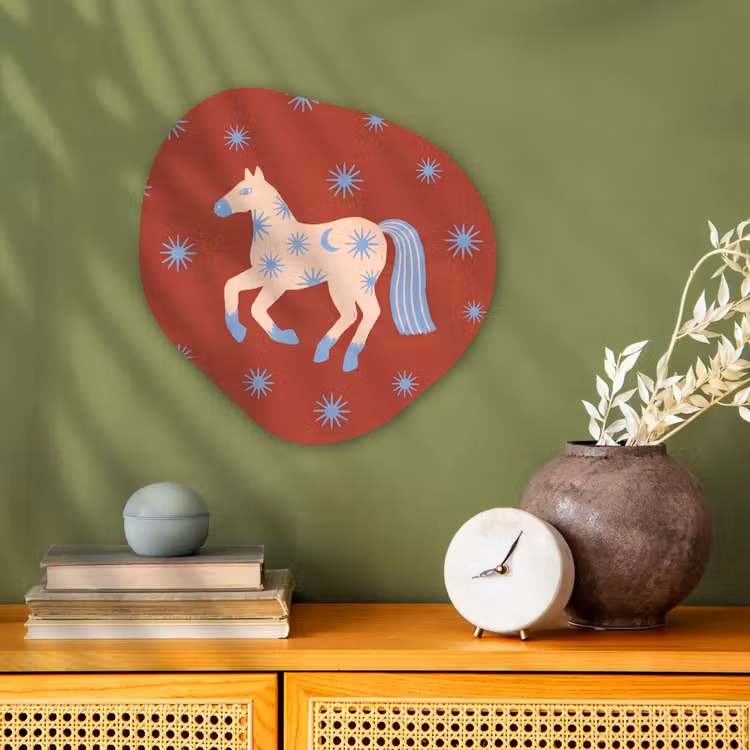 Organisch schilderij - Forex - Dieren - Sterren - Maan - Abstract - Rood — 2