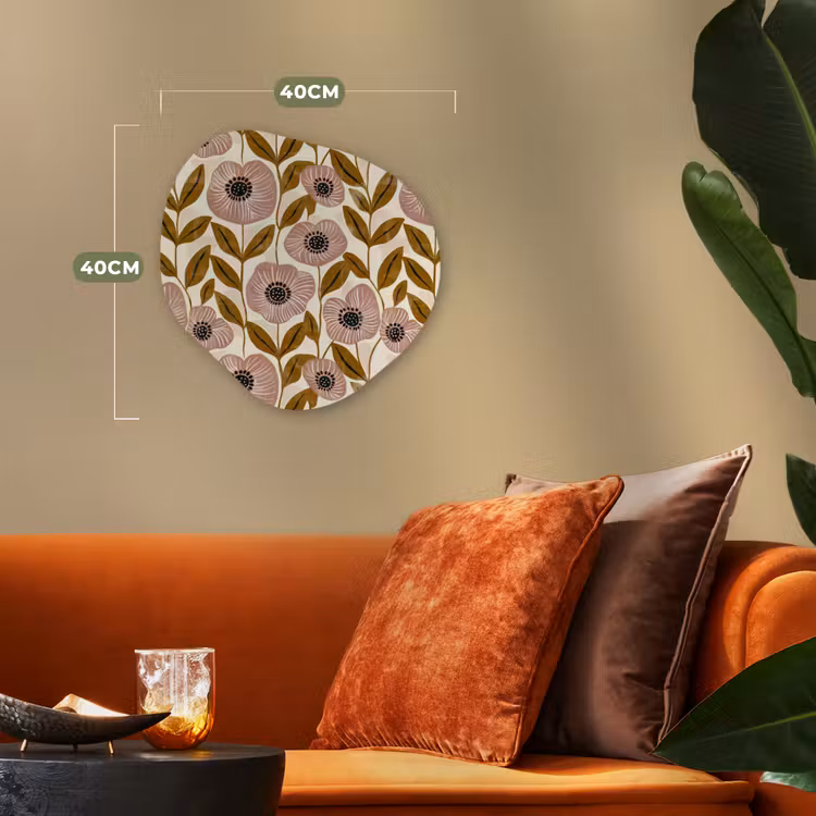 Organisch schilderij - Forex - Dustyroze - Bloemen - Grafisch - Patroon — 4