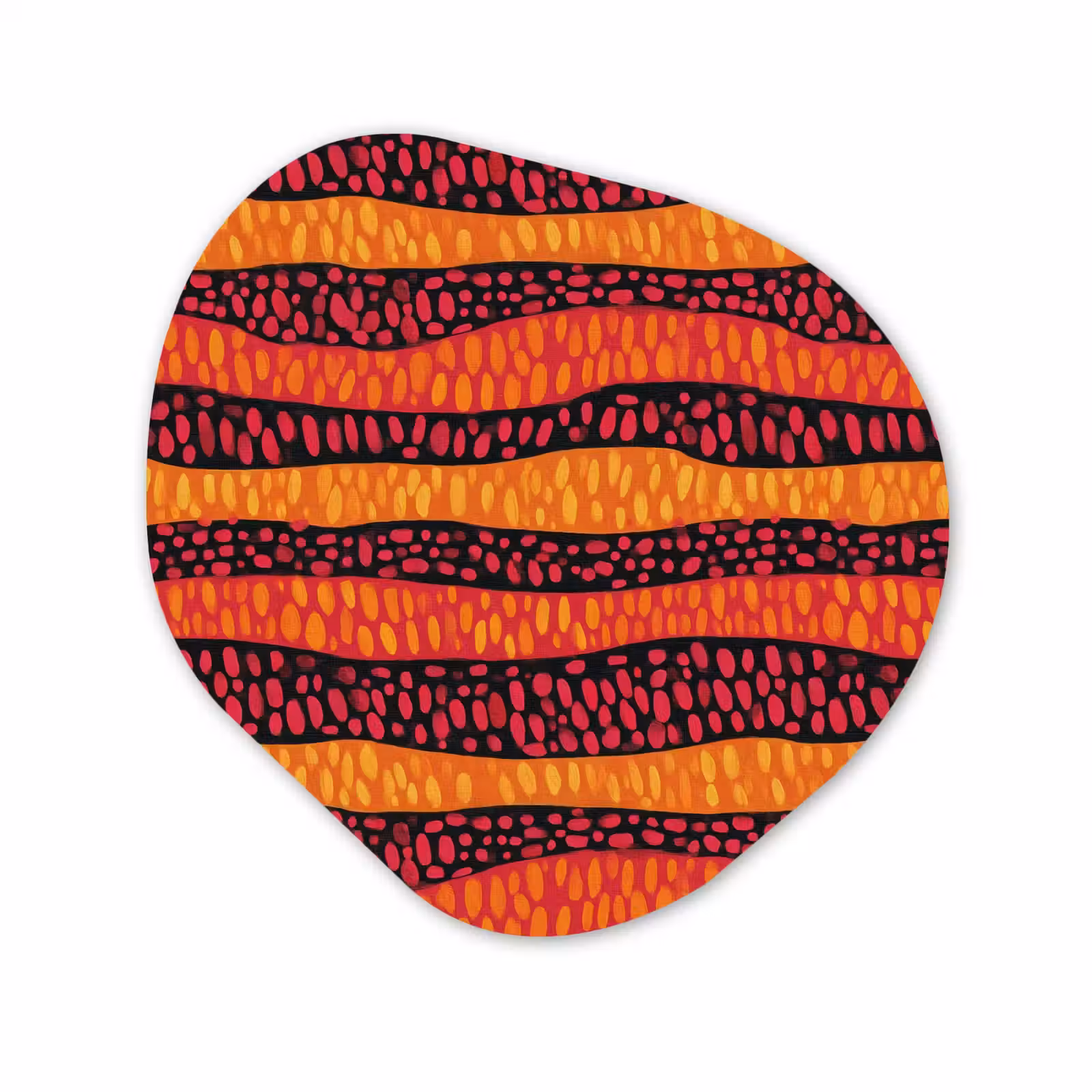 Organisch schilderij - Forex - Oranje - Roze - Expressief - Patroon — 1