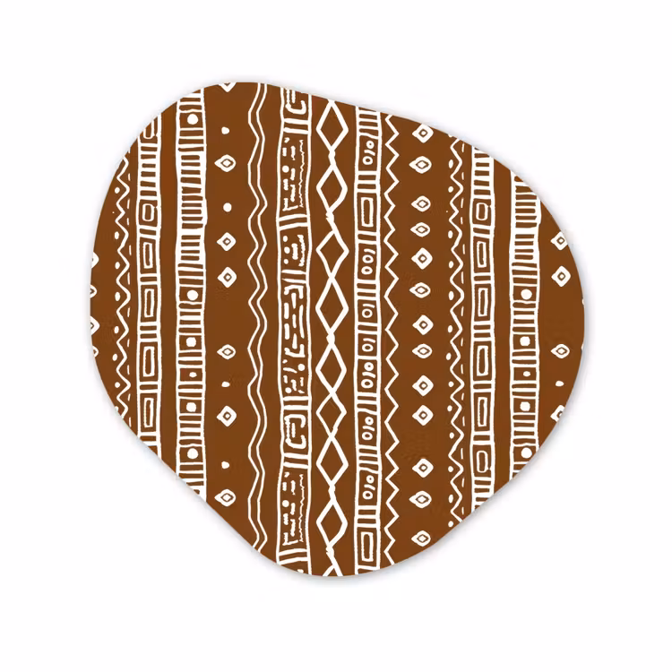 Organisch schilderij - Forex - Chocoladebruin - Etnisch - Tribaal - Patroon — 1