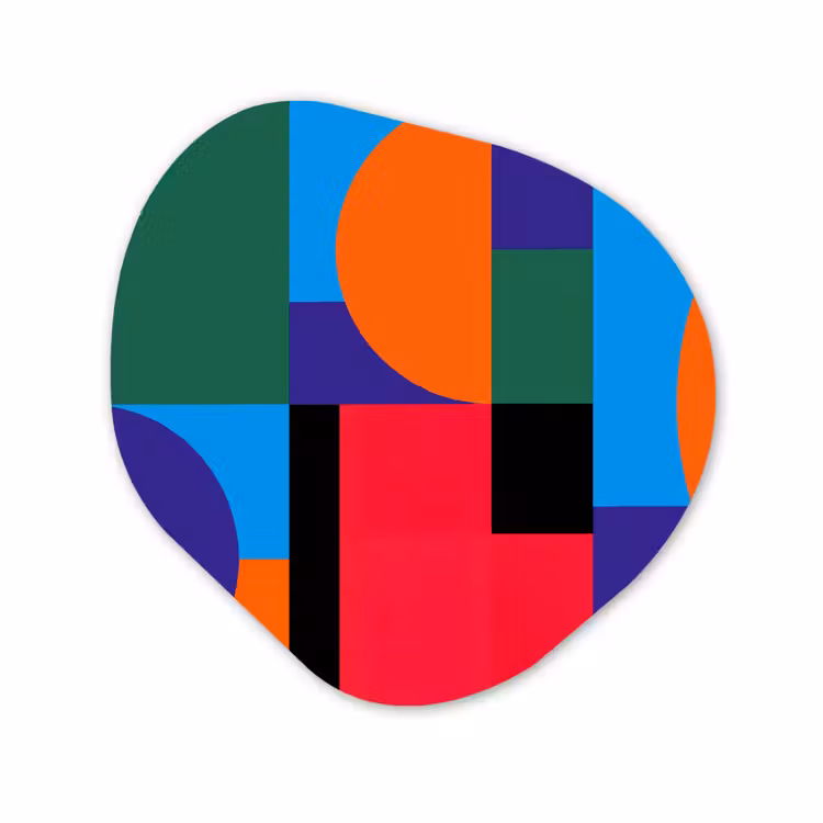 Organisch schilderij - Forex - Geometrisch - Abstract - Vormen - Kleurrijk - Modern — 1