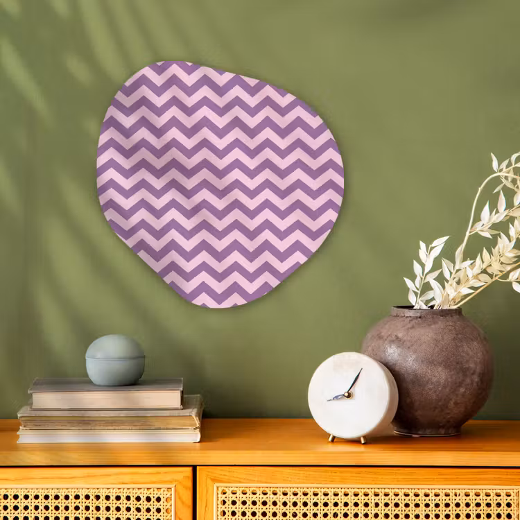 Organisch schilderij - Forex - Paars - Roze - Geometrisch - Chevron - Zigzag - Patroon — 2