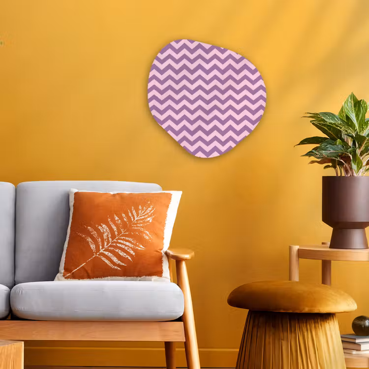 Organisch schilderij - Forex - Paars - Roze - Geometrisch - Chevron - Zigzag - Patroon — 3