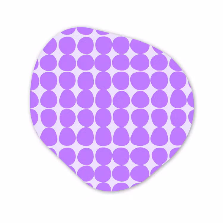 Organisch schilderij - Forex - Paars - Geometrisch - Stippen - Polka Dot - Patroon — 1
