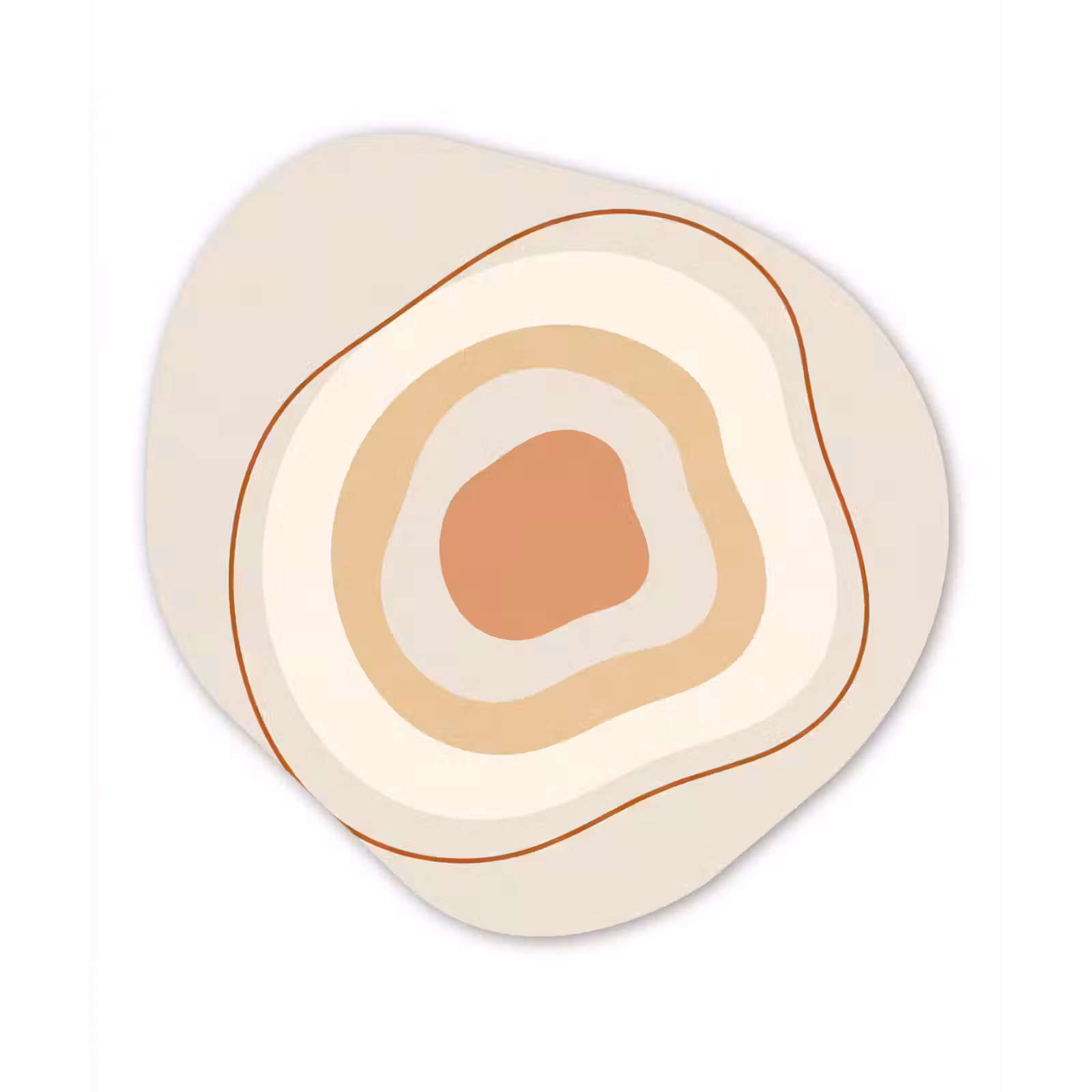Organisch schilderij - Forex - Abstract - Organisch - Modern - Beige - Kunst — 1