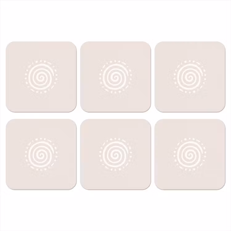 Onderzetter - Symbool - Spiraal - Abstract - Minimalistisch - Beige — 1