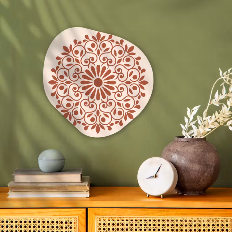 Organisch schilderij - Forex - Decoratie - Cirkel - Symmetrisch - Modern - Roodbruin — 2