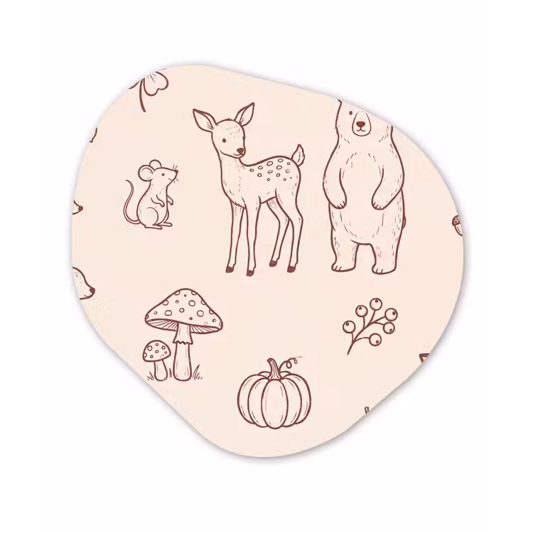 Organisch schilderij - Forex - Dieren - Bos - Natuur - Schets - Patroon — 1