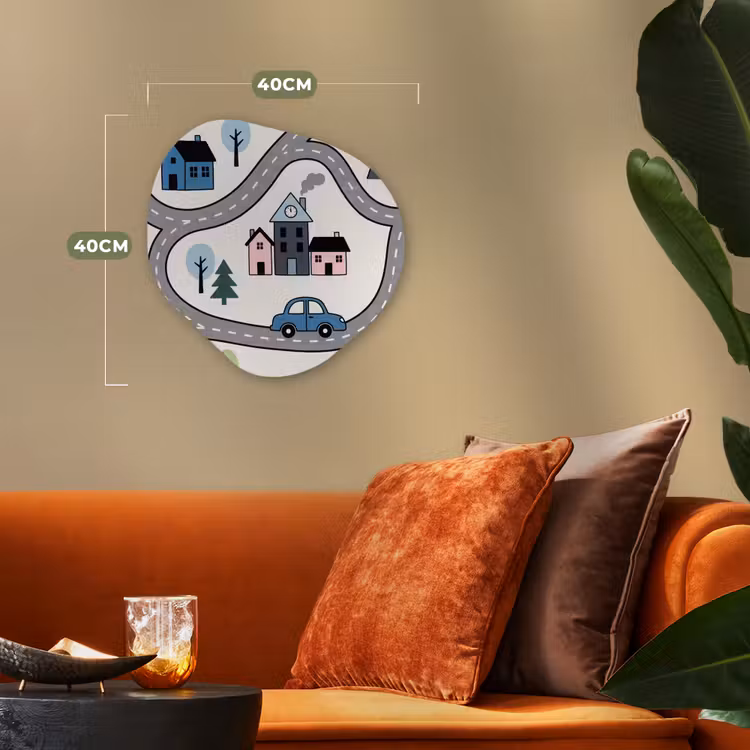 Organisch schilderij - Forex - Kaart - Stad - Kindvriendelijk — 4