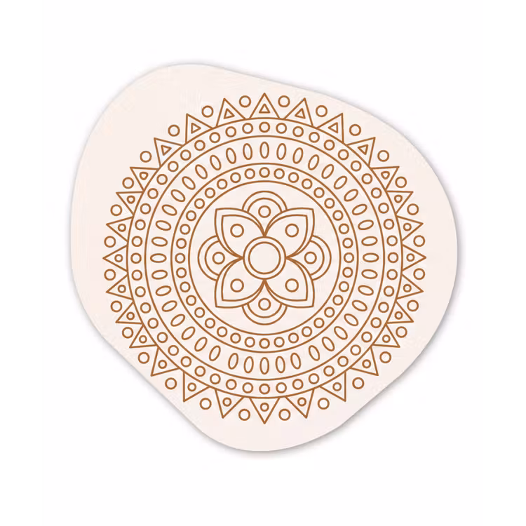 Organisch schilderij - Forex - Mandala - Geometrisch - Abstract - Oosters - Bruin — 1