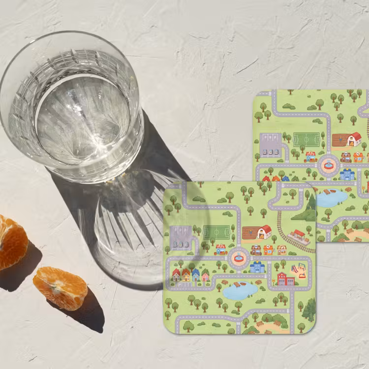 Onderzetter - Plattegrond - Dorp - Kind — 3