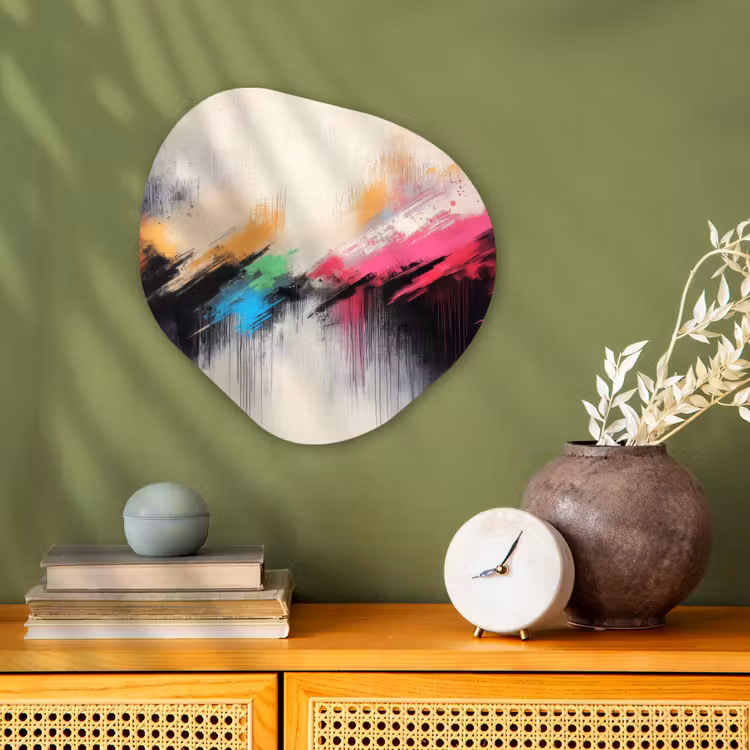 Organisch schilderij - Forex - Dynamisch - Abstract - Kleurrijk - Zwart — 2