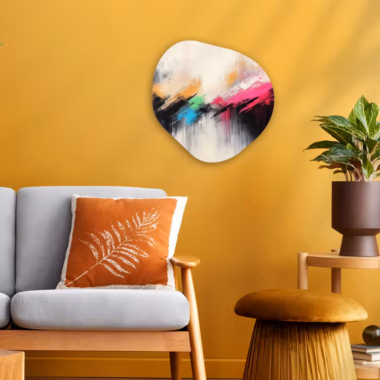 Organisch schilderij - Forex - Dynamisch - Abstract - Kleurrijk - Zwart — 3