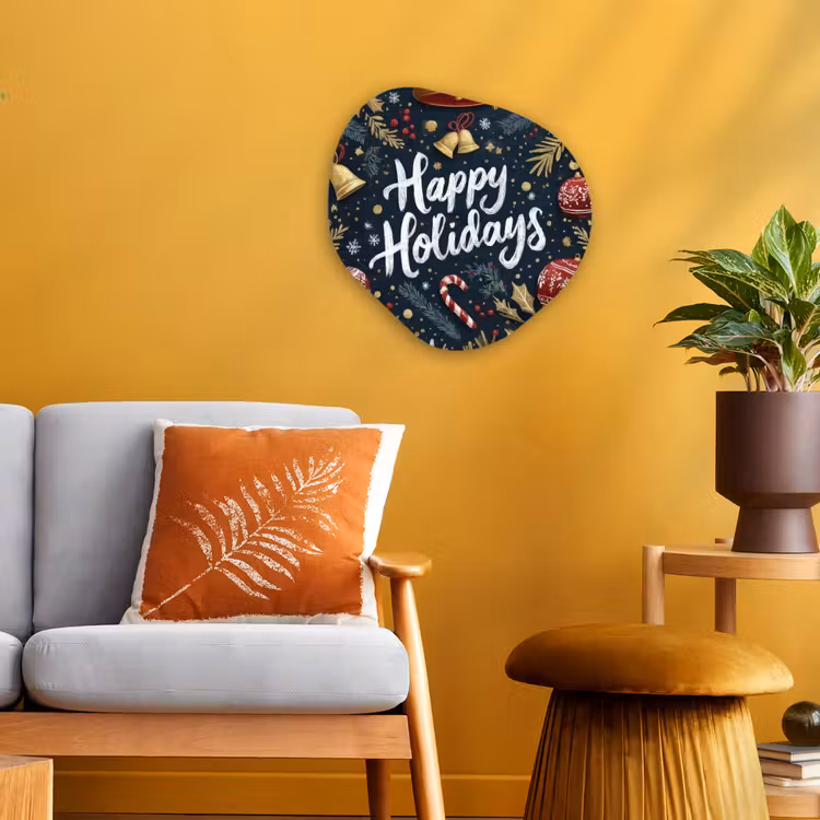 Organisch schilderij - Forex - Feestelijk - Kerstgroet - Kleurrijk — 3