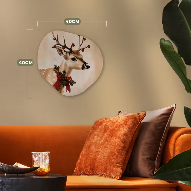 Organisch schilderij - Forex - Gewei - Kerst - Rendier - Rood — 4