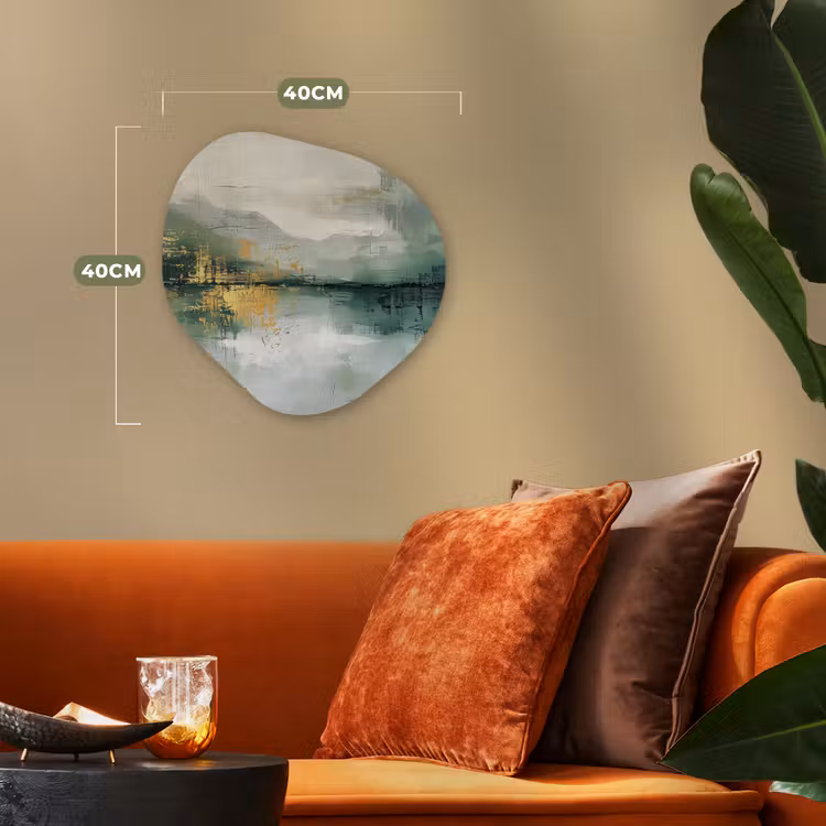 Organisch schilderij - Forex - Groen - Modern - Abstract - Goud — 4