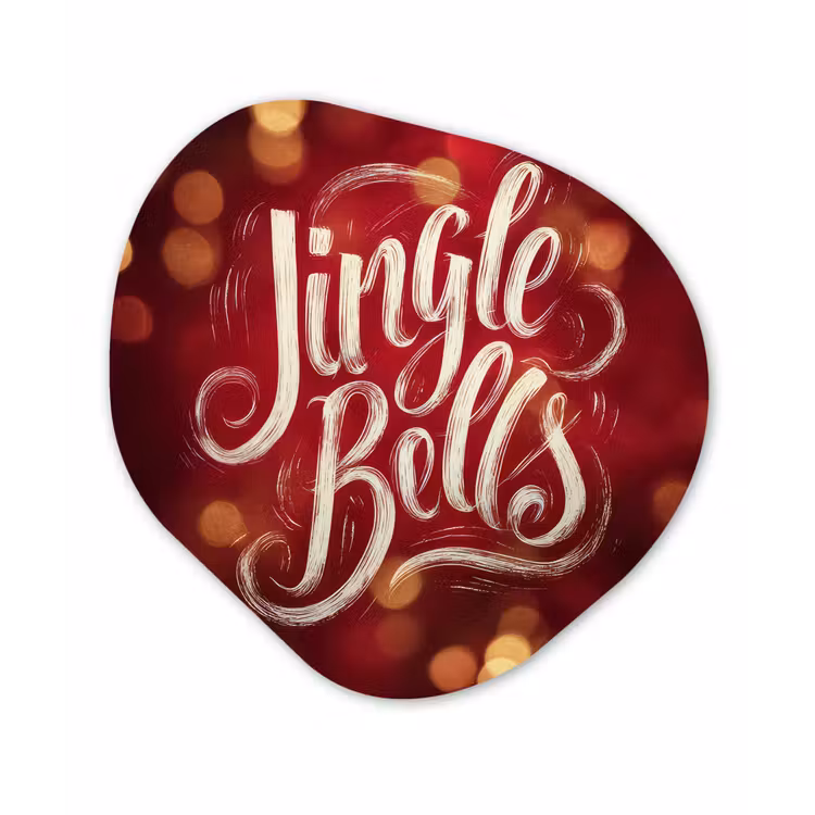 Organisch schilderij - Forex - Jingle - Bells - Kerst - Rood — 1