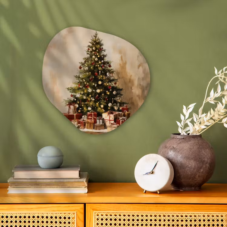 Organisch schilderij - Forex - Kerstboom - Versierd - Kleurrijk — 2