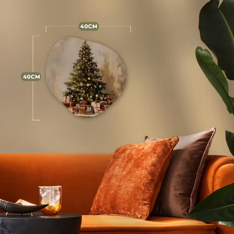 Organisch schilderij - Forex - Kerstboom - Versierd - Kleurrijk — 4