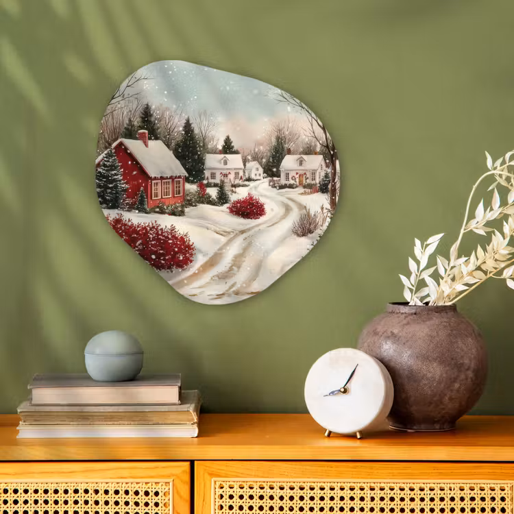 Organisch schilderij - Forex - Kerstsfeer - Landelijk - Rood — 2