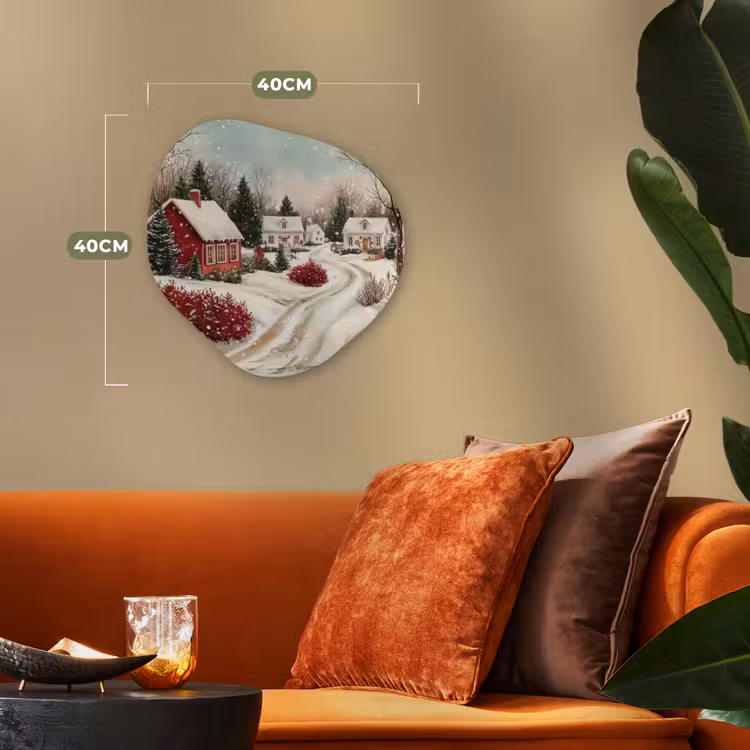 Organisch schilderij - Forex - Kerstsfeer - Landelijk - Rood — 4