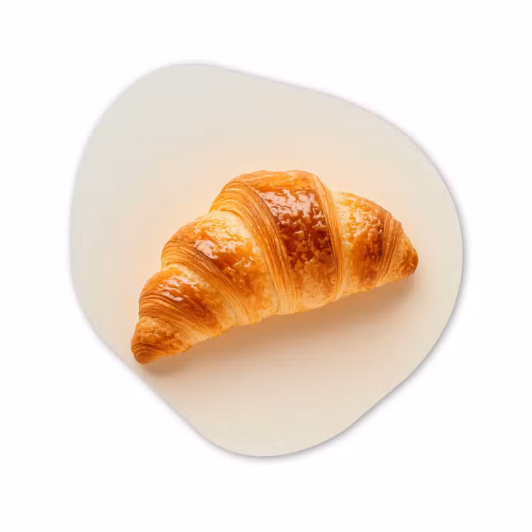 Organisch schilderij - Glas - Croissant - Brood - Beige — 1