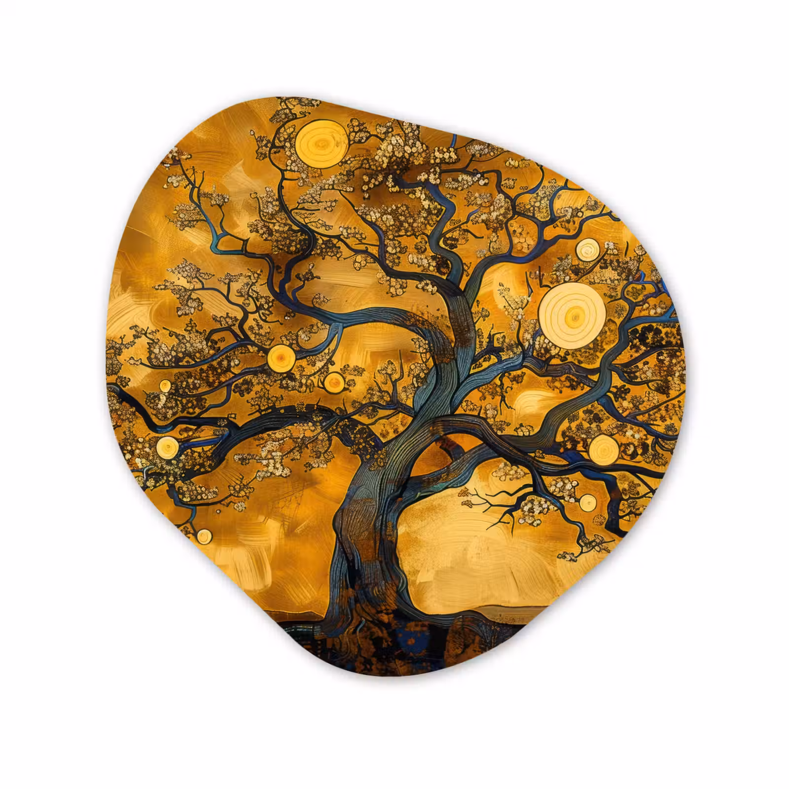 Organisch schilderij - Forex - Boom - Levensboom - Abstract - Goud — 1